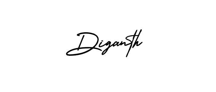 Make a beautiful signature design for name Diganth. With this signature (AmerikaSignatureDemo-Regular) style, you can create a handwritten signature for free. Diganth signature style 3 images and pictures png