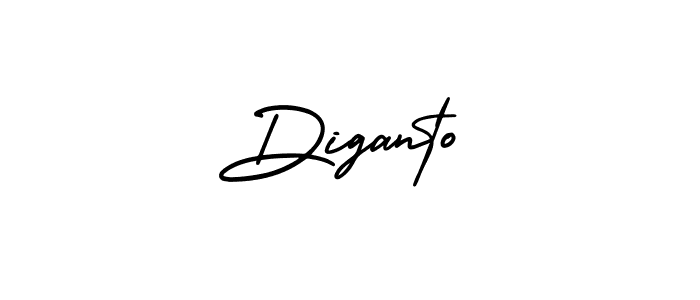 Use a signature maker to create a handwritten signature online. With this signature software, you can design (AmerikaSignatureDemo-Regular) your own signature for name Diganto. Diganto signature style 3 images and pictures png