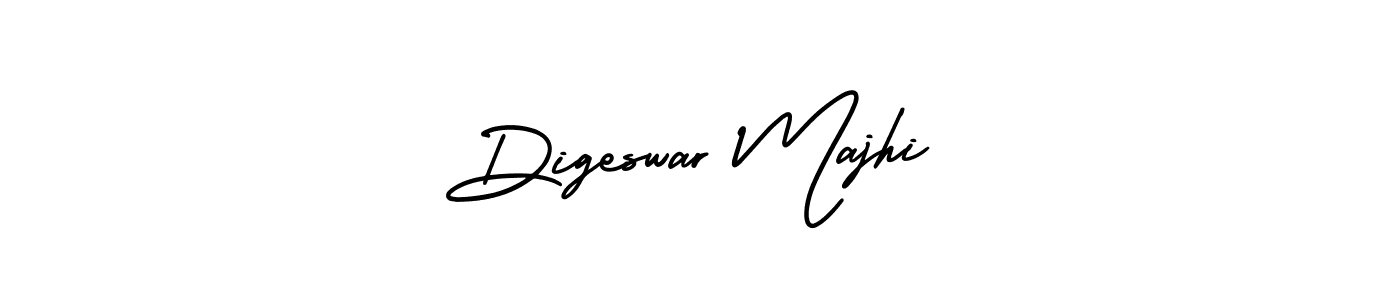 You should practise on your own different ways (AmerikaSignatureDemo-Regular) to write your name (Digeswar Majhi) in signature. don't let someone else do it for you. Digeswar Majhi signature style 3 images and pictures png