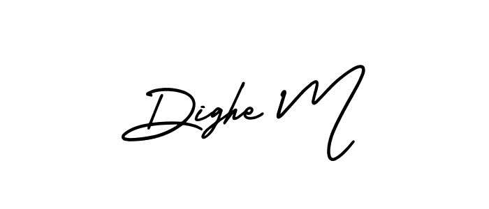 How to make Dighe M signature? AmerikaSignatureDemo-Regular is a professional autograph style. Create handwritten signature for Dighe M name. Dighe M signature style 3 images and pictures png