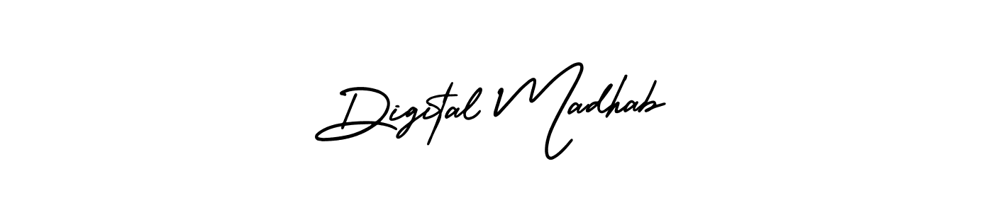 How to make Digital Madhab name signature. Use AmerikaSignatureDemo-Regular style for creating short signs online. This is the latest handwritten sign. Digital Madhab signature style 3 images and pictures png