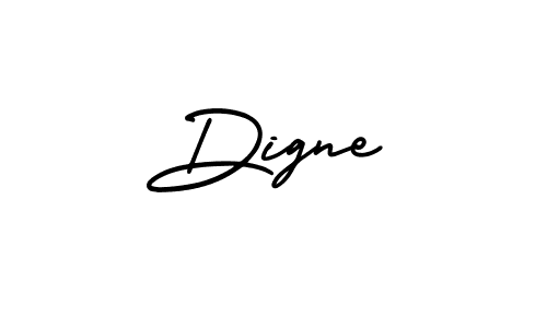 Make a beautiful signature design for name Digne. With this signature (AmerikaSignatureDemo-Regular) style, you can create a handwritten signature for free. Digne signature style 3 images and pictures png
