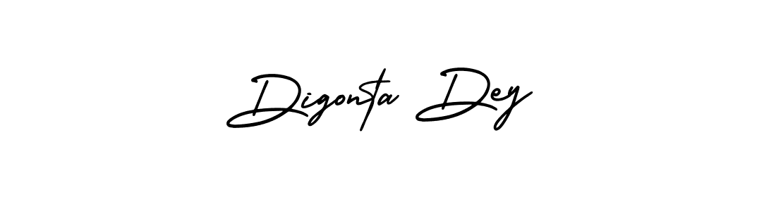 You should practise on your own different ways (AmerikaSignatureDemo-Regular) to write your name (Digonta Dey) in signature. don't let someone else do it for you. Digonta Dey signature style 3 images and pictures png