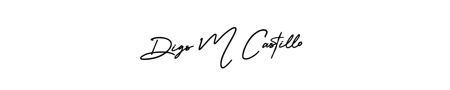 Design your own signature with our free online signature maker. With this signature software, you can create a handwritten (AmerikaSignatureDemo-Regular) signature for name Digs M Castillo. Digs M Castillo signature style 3 images and pictures png