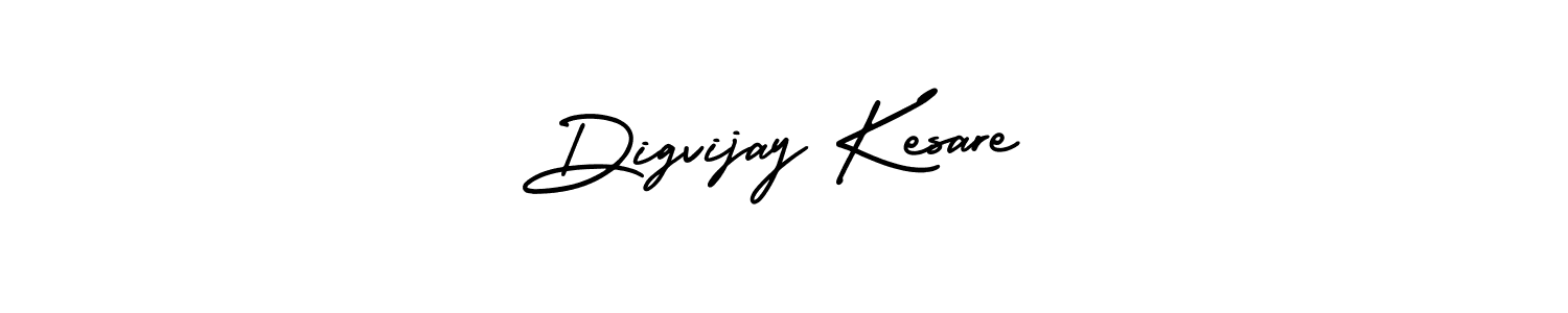 How to make Digvijay Kesare name signature. Use AmerikaSignatureDemo-Regular style for creating short signs online. This is the latest handwritten sign. Digvijay Kesare signature style 3 images and pictures png