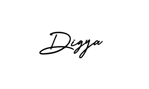 Design your own signature with our free online signature maker. With this signature software, you can create a handwritten (AmerikaSignatureDemo-Regular) signature for name Digya. Digya signature style 3 images and pictures png