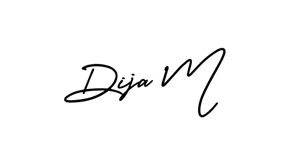 Best and Professional Signature Style for Dija M. AmerikaSignatureDemo-Regular Best Signature Style Collection. Dija M signature style 3 images and pictures png