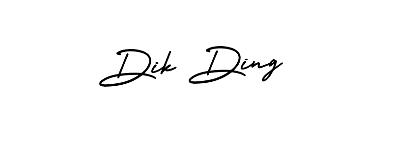 Dik Ding stylish signature style. Best Handwritten Sign (AmerikaSignatureDemo-Regular) for my name. Handwritten Signature Collection Ideas for my name Dik Ding. Dik Ding signature style 3 images and pictures png