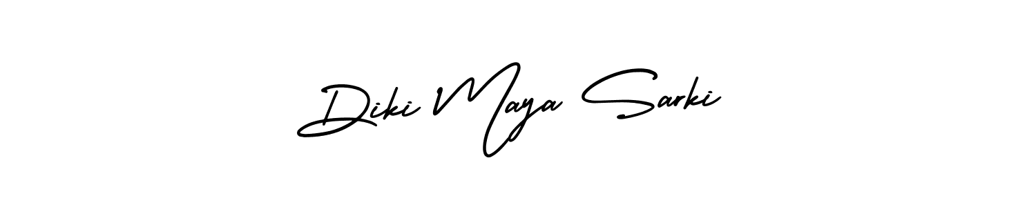 AmerikaSignatureDemo-Regular is a professional signature style that is perfect for those who want to add a touch of class to their signature. It is also a great choice for those who want to make their signature more unique. Get Diki Maya Sarki name to fancy signature for free. Diki Maya Sarki signature style 3 images and pictures png