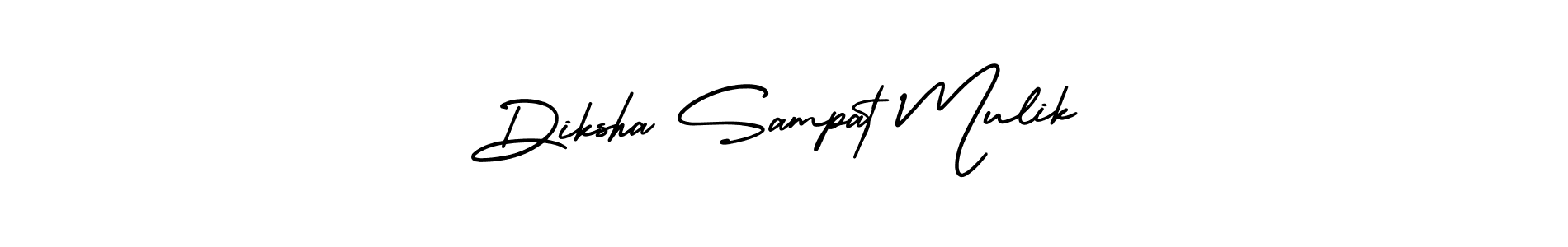 The best way (AmerikaSignatureDemo-Regular) to make a short signature is to pick only two or three words in your name. The name Diksha Sampat Mulik include a total of six letters. For converting this name. Diksha Sampat Mulik signature style 3 images and pictures png