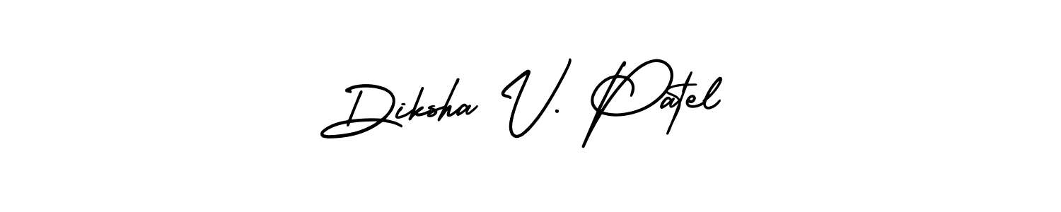 It looks lik you need a new signature style for name Diksha V. Patel. Design unique handwritten (AmerikaSignatureDemo-Regular) signature with our free signature maker in just a few clicks. Diksha V. Patel signature style 3 images and pictures png