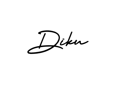 Use a signature maker to create a handwritten signature online. With this signature software, you can design (AmerikaSignatureDemo-Regular) your own signature for name Diku. Diku signature style 3 images and pictures png