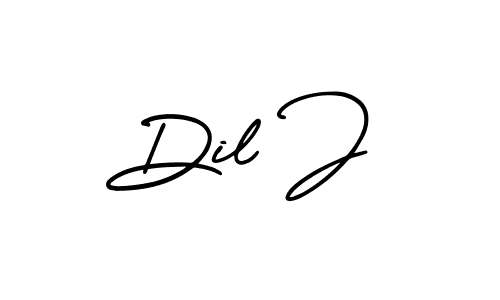 It looks lik you need a new signature style for name Dil J. Design unique handwritten (AmerikaSignatureDemo-Regular) signature with our free signature maker in just a few clicks. Dil J signature style 3 images and pictures png