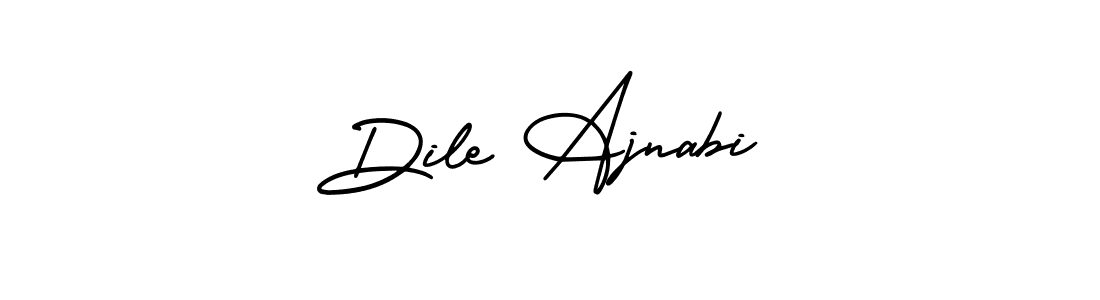 Design your own signature with our free online signature maker. With this signature software, you can create a handwritten (AmerikaSignatureDemo-Regular) signature for name Dile Ajnabi. Dile Ajnabi signature style 3 images and pictures png