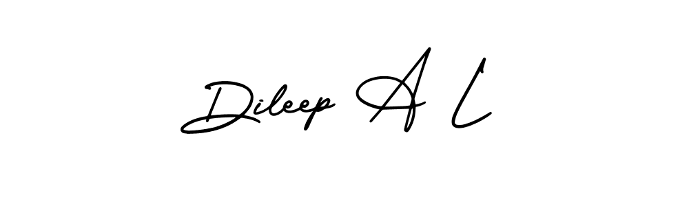 Use a signature maker to create a handwritten signature online. With this signature software, you can design (AmerikaSignatureDemo-Regular) your own signature for name Dileep A L. Dileep A L signature style 3 images and pictures png