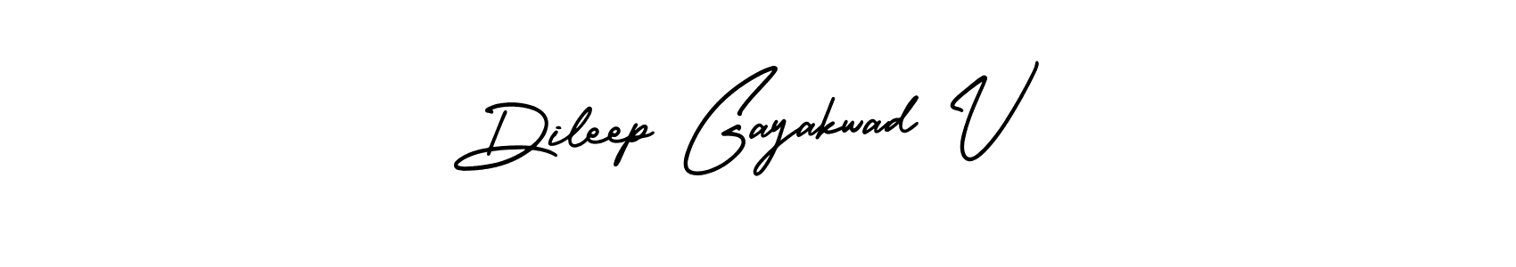 This is the best signature style for the Dileep Gayakwad V name. Also you like these signature font (AmerikaSignatureDemo-Regular). Mix name signature. Dileep Gayakwad V signature style 3 images and pictures png