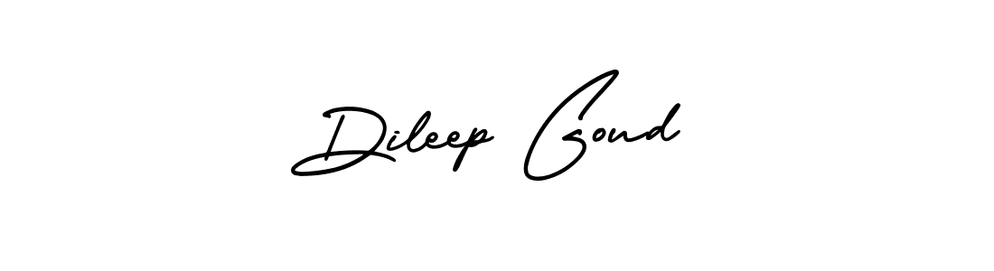 You should practise on your own different ways (AmerikaSignatureDemo-Regular) to write your name (Dileep Goud) in signature. don't let someone else do it for you. Dileep Goud signature style 3 images and pictures png