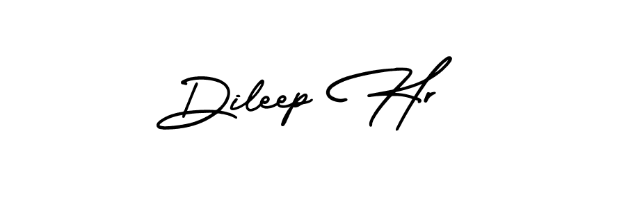 Dileep Hr stylish signature style. Best Handwritten Sign (AmerikaSignatureDemo-Regular) for my name. Handwritten Signature Collection Ideas for my name Dileep Hr. Dileep Hr signature style 3 images and pictures png