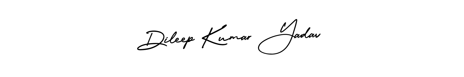 You should practise on your own different ways (AmerikaSignatureDemo-Regular) to write your name (Dileep Kumar Yadav) in signature. don't let someone else do it for you. Dileep Kumar Yadav signature style 3 images and pictures png