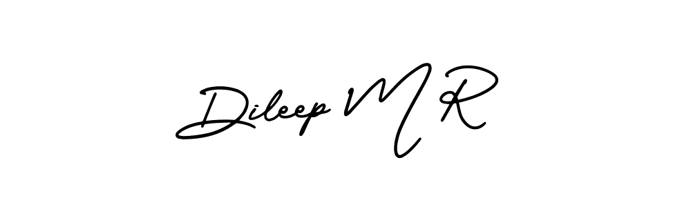 How to make Dileep M R name signature. Use AmerikaSignatureDemo-Regular style for creating short signs online. This is the latest handwritten sign. Dileep M R signature style 3 images and pictures png