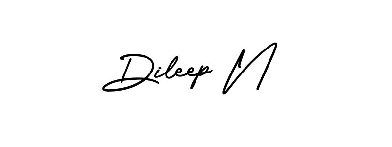 It looks lik you need a new signature style for name Dileep N. Design unique handwritten (AmerikaSignatureDemo-Regular) signature with our free signature maker in just a few clicks. Dileep N signature style 3 images and pictures png