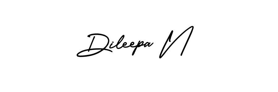 Make a beautiful signature design for name Dileepa N. With this signature (AmerikaSignatureDemo-Regular) style, you can create a handwritten signature for free. Dileepa N signature style 3 images and pictures png
