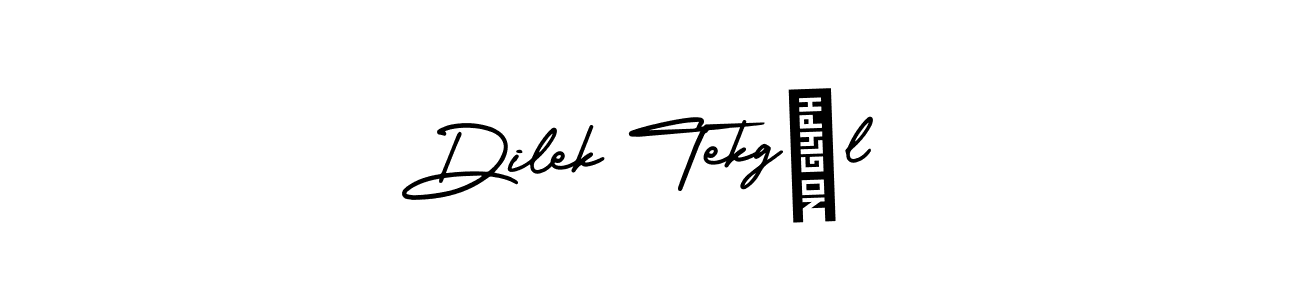 This is the best signature style for the Dilek Tekgül name. Also you like these signature font (AmerikaSignatureDemo-Regular). Mix name signature. Dilek Tekgül signature style 3 images and pictures png
