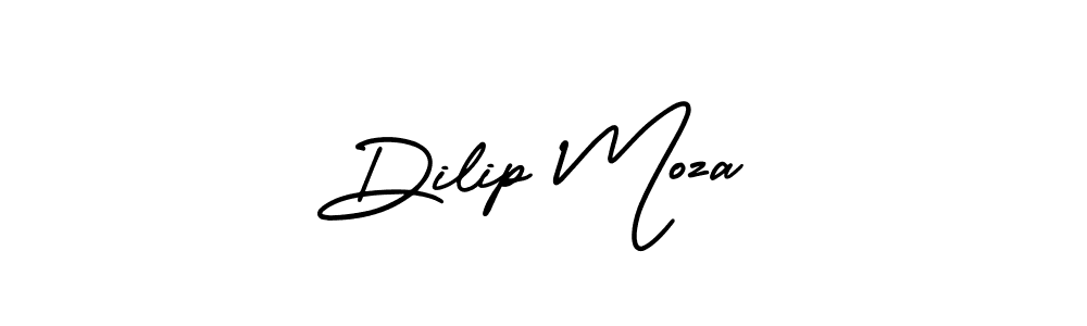 Use a signature maker to create a handwritten signature online. With this signature software, you can design (AmerikaSignatureDemo-Regular) your own signature for name Dilip Moza. Dilip Moza signature style 3 images and pictures png