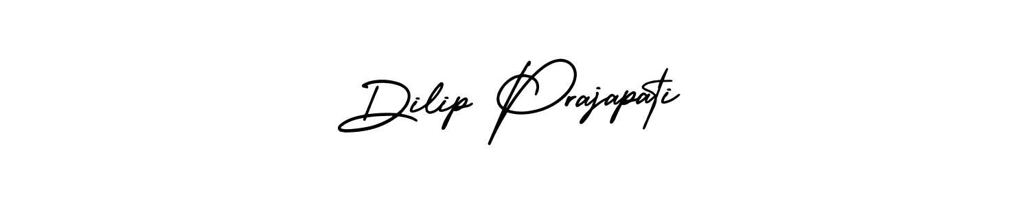 Make a beautiful signature design for name Dilip Prajapati. With this signature (AmerikaSignatureDemo-Regular) style, you can create a handwritten signature for free. Dilip Prajapati signature style 3 images and pictures png