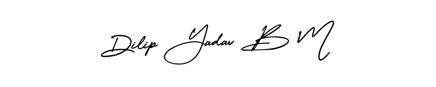 Make a short Dilip Yadav B M signature style. Manage your documents anywhere anytime using AmerikaSignatureDemo-Regular. Create and add eSignatures, submit forms, share and send files easily. Dilip Yadav B M signature style 3 images and pictures png