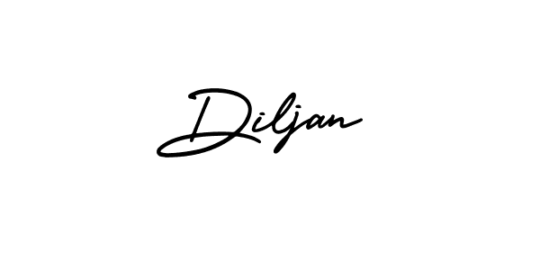 The best way (AmerikaSignatureDemo-Regular) to make a short signature is to pick only two or three words in your name. The name Diljan include a total of six letters. For converting this name. Diljan signature style 3 images and pictures png