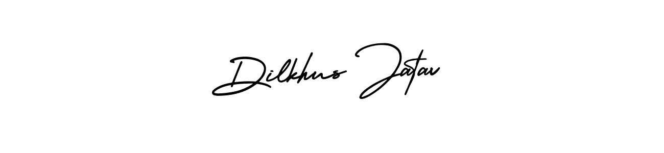 This is the best signature style for the Dilkhus Jatav name. Also you like these signature font (AmerikaSignatureDemo-Regular). Mix name signature. Dilkhus Jatav signature style 3 images and pictures png