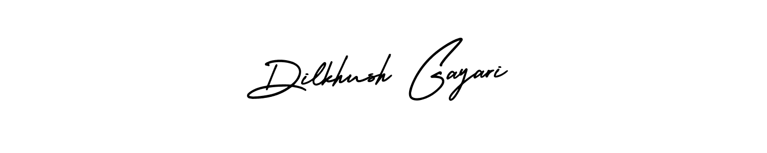 How to make Dilkhush Gayari name signature. Use AmerikaSignatureDemo-Regular style for creating short signs online. This is the latest handwritten sign. Dilkhush Gayari signature style 3 images and pictures png