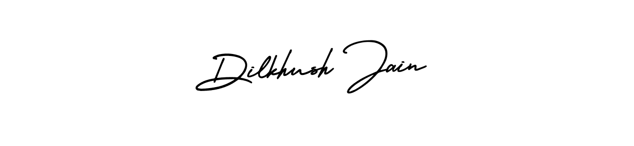 Use a signature maker to create a handwritten signature online. With this signature software, you can design (AmerikaSignatureDemo-Regular) your own signature for name Dilkhush Jain. Dilkhush Jain signature style 3 images and pictures png