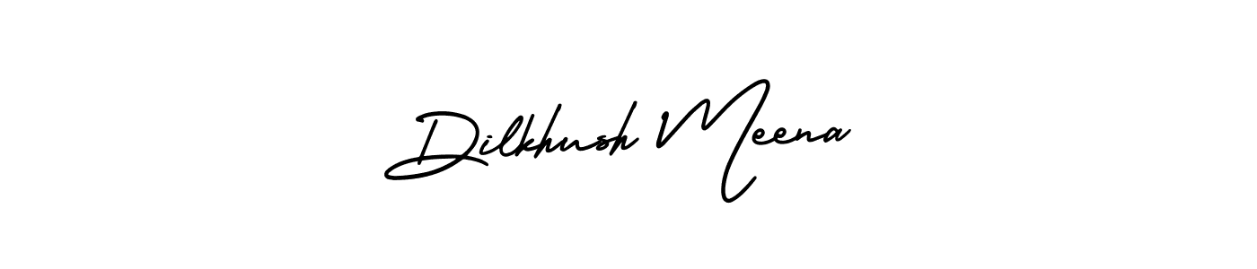 Dilkhush Meena stylish signature style. Best Handwritten Sign (AmerikaSignatureDemo-Regular) for my name. Handwritten Signature Collection Ideas for my name Dilkhush Meena. Dilkhush Meena signature style 3 images and pictures png