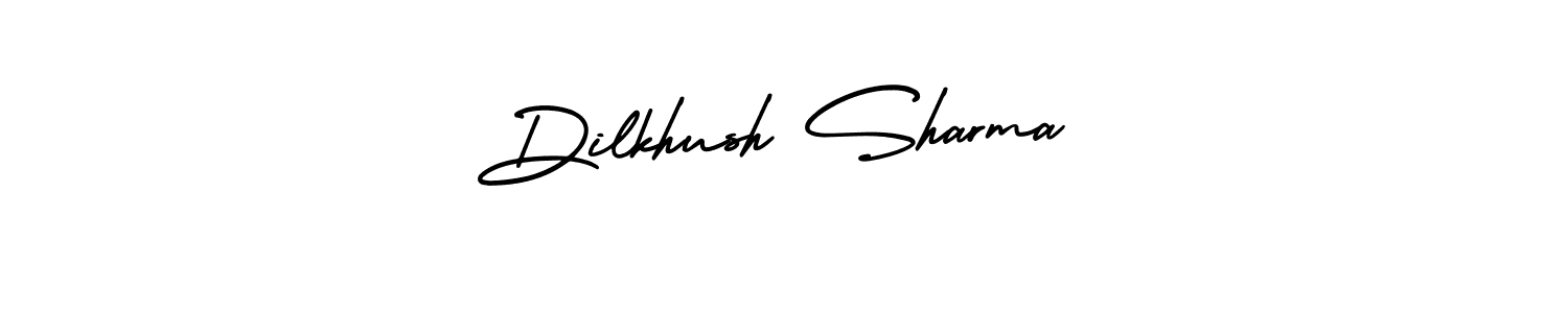 How to make Dilkhush Sharma name signature. Use AmerikaSignatureDemo-Regular style for creating short signs online. This is the latest handwritten sign. Dilkhush Sharma signature style 3 images and pictures png