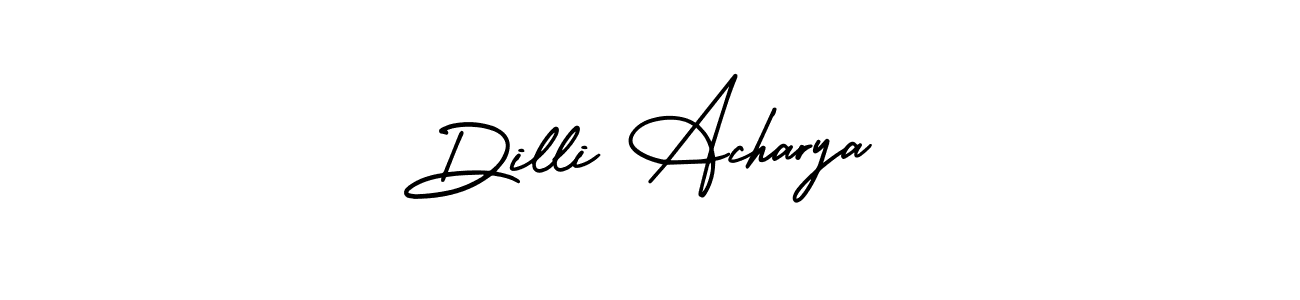 Make a beautiful signature design for name Dilli Acharya. With this signature (AmerikaSignatureDemo-Regular) style, you can create a handwritten signature for free. Dilli Acharya signature style 3 images and pictures png