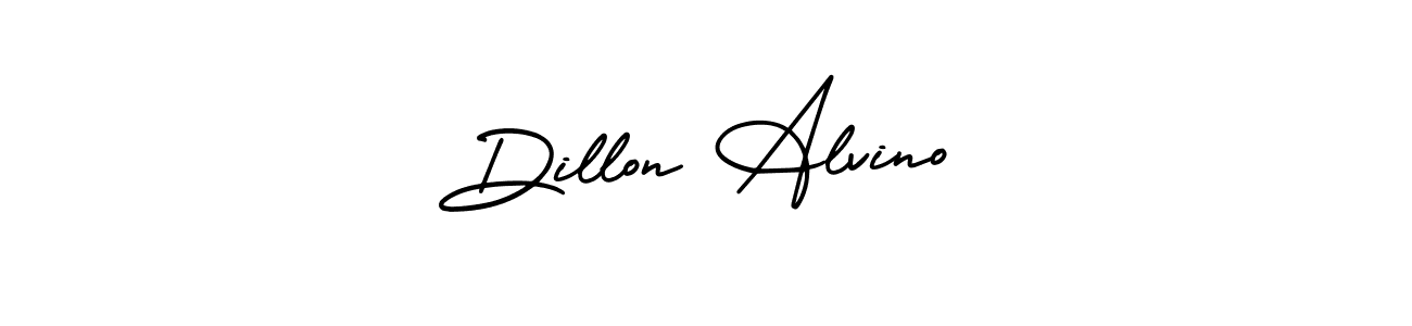 The best way (AmerikaSignatureDemo-Regular) to make a short signature is to pick only two or three words in your name. The name Dillon Alvino include a total of six letters. For converting this name. Dillon Alvino signature style 3 images and pictures png