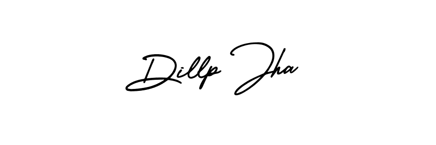Make a beautiful signature design for name Dillp Jha. With this signature (AmerikaSignatureDemo-Regular) style, you can create a handwritten signature for free. Dillp Jha signature style 3 images and pictures png