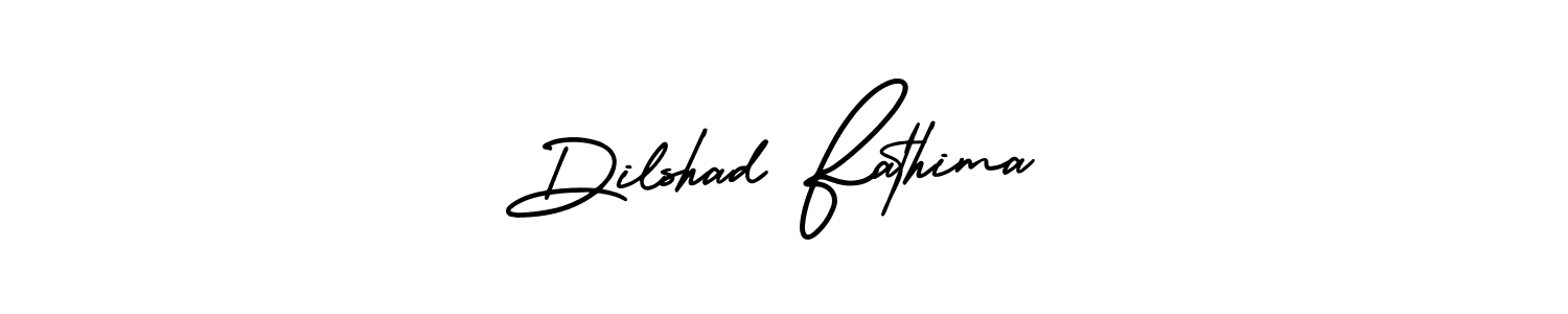 It looks lik you need a new signature style for name Dilshad Fathima. Design unique handwritten (AmerikaSignatureDemo-Regular) signature with our free signature maker in just a few clicks. Dilshad Fathima signature style 3 images and pictures png