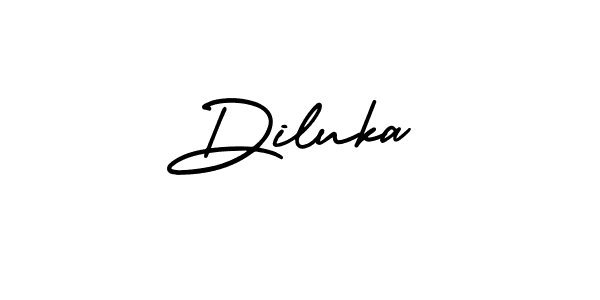 Create a beautiful signature design for name Diluka. With this signature (AmerikaSignatureDemo-Regular) fonts, you can make a handwritten signature for free. Diluka signature style 3 images and pictures png