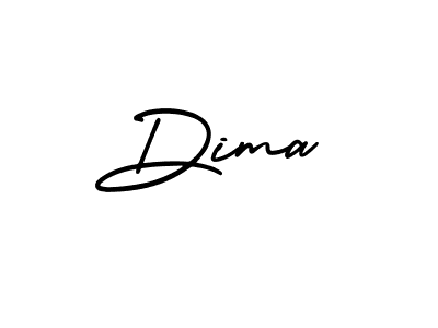 How to make Dima name signature. Use AmerikaSignatureDemo-Regular style for creating short signs online. This is the latest handwritten sign. Dima signature style 3 images and pictures png