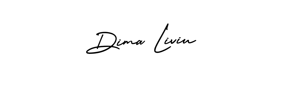 Create a beautiful signature design for name Dima Liviu. With this signature (AmerikaSignatureDemo-Regular) fonts, you can make a handwritten signature for free. Dima Liviu signature style 3 images and pictures png