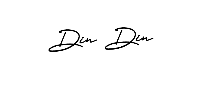 Make a beautiful signature design for name Din Din. With this signature (AmerikaSignatureDemo-Regular) style, you can create a handwritten signature for free. Din Din signature style 3 images and pictures png