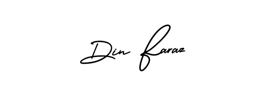 Use a signature maker to create a handwritten signature online. With this signature software, you can design (AmerikaSignatureDemo-Regular) your own signature for name Din Faraz. Din Faraz signature style 3 images and pictures png