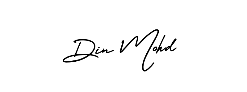 Make a beautiful signature design for name Din Mohd. Use this online signature maker to create a handwritten signature for free. Din Mohd signature style 3 images and pictures png