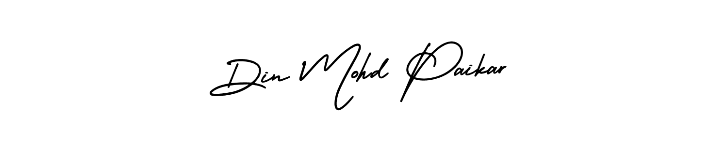 Similarly AmerikaSignatureDemo-Regular is the best handwritten signature design. Signature creator online .You can use it as an online autograph creator for name Din Mohd Paikar. Din Mohd Paikar signature style 3 images and pictures png