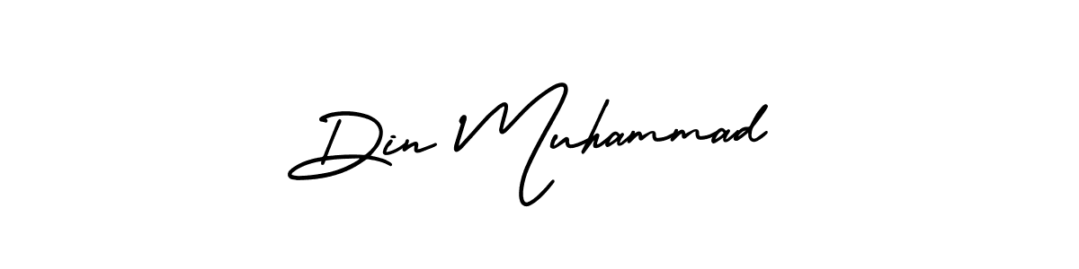 The best way (AmerikaSignatureDemo-Regular) to make a short signature is to pick only two or three words in your name. The name Din Muhammad include a total of six letters. For converting this name. Din Muhammad signature style 3 images and pictures png