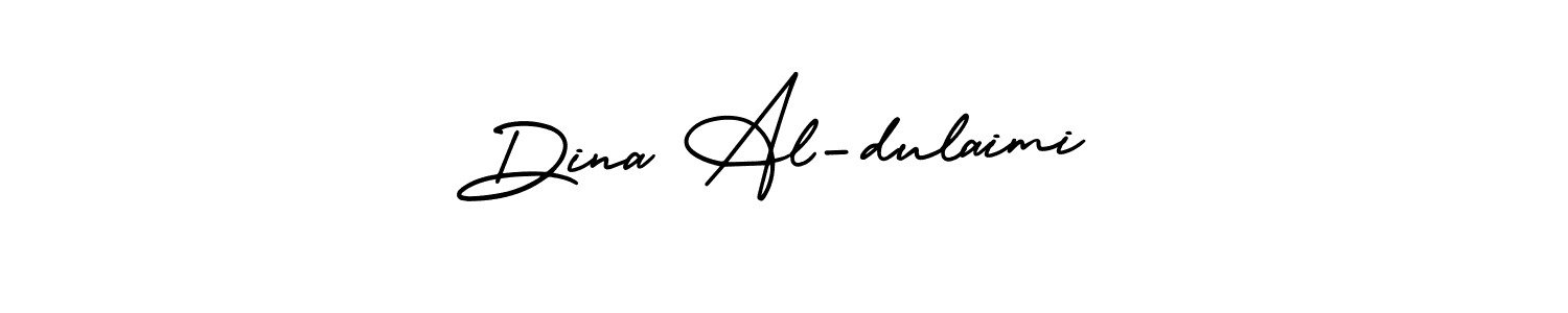 Also You can easily find your signature by using the search form. We will create Dina Al-dulaimi name handwritten signature images for you free of cost using AmerikaSignatureDemo-Regular sign style. Dina Al-dulaimi signature style 3 images and pictures png