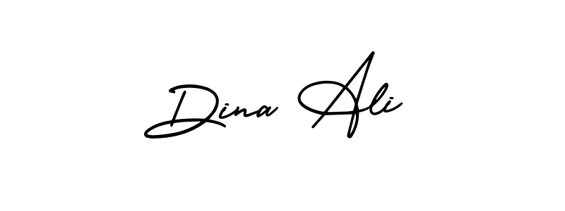 Make a beautiful signature design for name Dina Ali. With this signature (AmerikaSignatureDemo-Regular) style, you can create a handwritten signature for free. Dina Ali signature style 3 images and pictures png